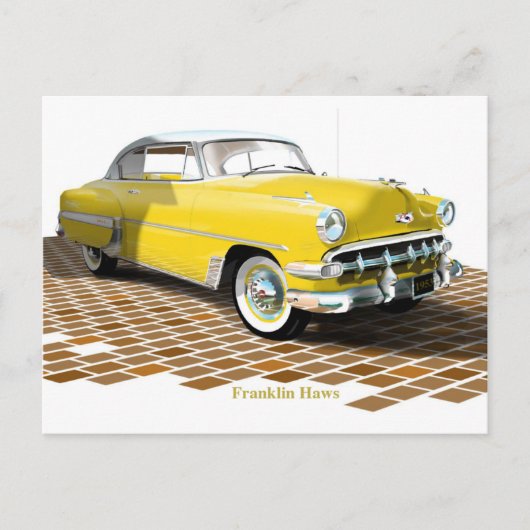 Chevy 1953 briefkaart (Voorkant)
