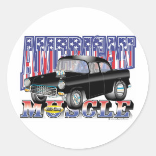 Chevy 1955 ronde sticker