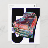 Chevy 1957 briefkaart (Voorkant / Achterkant)