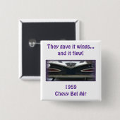 Chevy Bel Air 1959 Vierkante Button 5,1 Cm (Voorkant /achterkant)