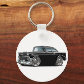 Chevy Belair Black Car 1956 Sleutelhanger (Voorkant)