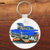 Chevy Belair Blue Car 1957 Sleutelhanger (Voorkant)