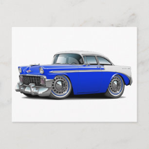 Chevy Belair Blue-White Car 1956 Briefkaart