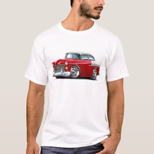 Chevy Belair Rood-Witte auto uit 1955 T-shirt (Voorkant)