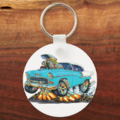 Chevy Belair Turquoise Car 1955 Sleutelhanger (Voorkant)