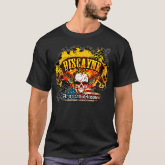 Chevy Biscayne - Burnout Banner Skull -n-Flag T-shirt