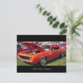 Chevy Camaro 1969 Briefkaart (Staand voorkant)