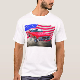 Chevy Chevelle SS 396 met Amerikaanse vlag T-shirt