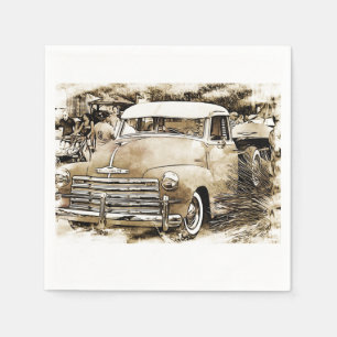 Chevy Chevrolet Truck uit de jaren 50 Servetten
