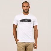 Chevy Corvette C8 Black Illustration T-shirt (Voorkant volledig)