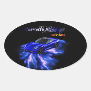 Chevy: Corvette Stingray 2013 Ovale Sticker