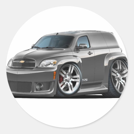 Chevy HHR SS grijze paneel vrachtwagen Ronde Sticker (Voorkant)
