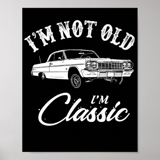 Chevy Impala Classic Car Poster (Voorkant)