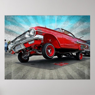 Chevy Impala Lowrider Poster 1960
