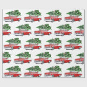  Chevy met Kerstboom Vakantie Cadeaupapier (Vlak)