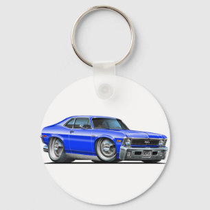 Chevy Nova Blue Car Sleutelhanger