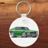 Chevy Nova Green Car Sleutelhanger (Voorkant)