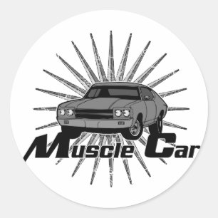 Chevy Nova Musculair auto Ronde Sticker