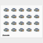 Chevy Pickup Grey 1957 Ronde Sticker (Vel)