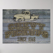 Chevy Pickups Poster (Voorkant)