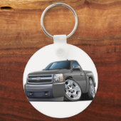 Chevy Silverado Gray Truck Sleutelhanger (Voorkant)