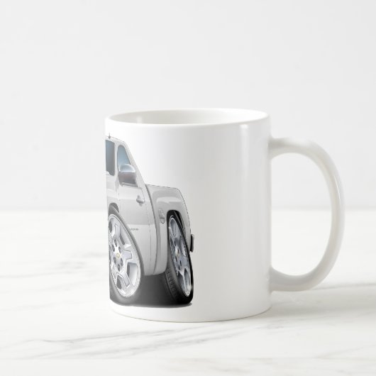 Chevy Silverado White Truck Koffiemok (Rechts)