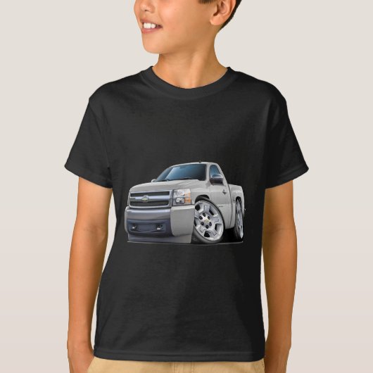 Chevy Silverado White Truck T-shirt (Voorkant)