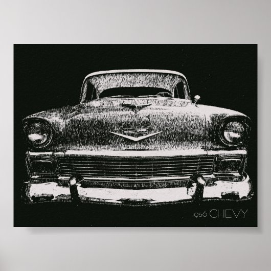 CHEVY SKETCH 1956 POSTER (Voorkant)