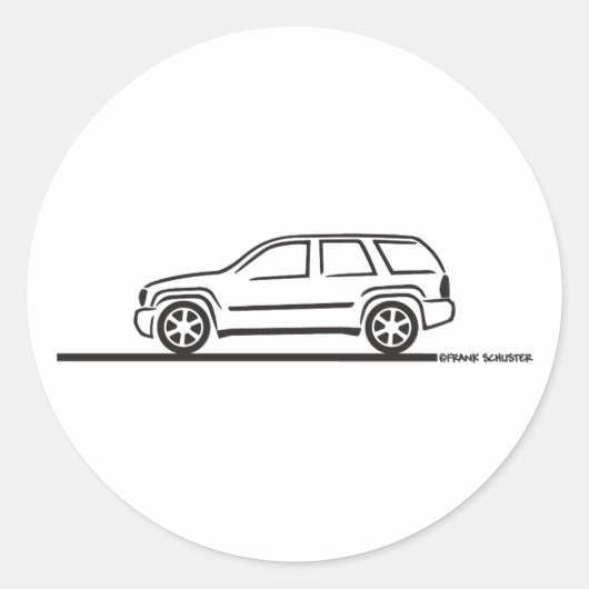 Chevy Trailblazer SS 2009 Ronde Sticker (Voorkant)