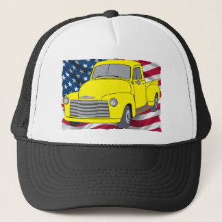  Chevy Truck met Amerikaanse vlag Trucker Pet