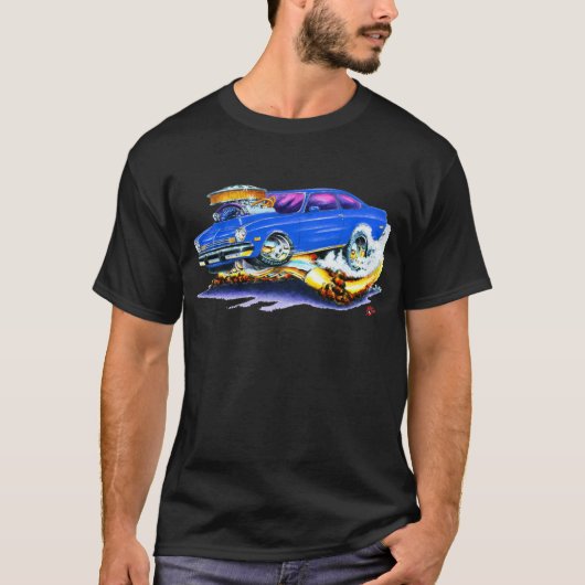 Chevy Vega Blue Car T-shirt (Voorkant)