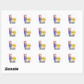 Chew maakt me blij met Funny Snoep Pun Ronde Sticker (Vel)