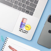 Chew maakt me blij met Funny Snoep Pun Sticker (Laptop met iPhone)