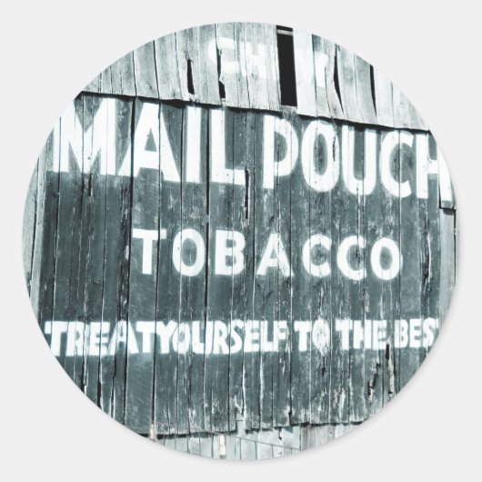 Chew Mail Pouch Tabaksschuur Ronde Sticker (Voorkant)