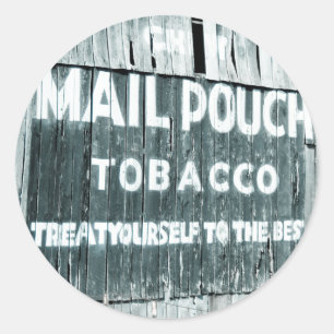 Chew Mail Pouch Tabaksschuur Ronde Sticker