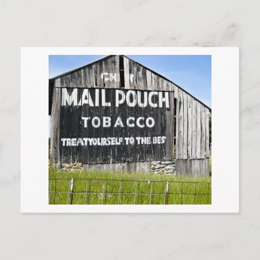 Chew Mail Pouch Tobacco, Old Barn Briefkaart (Voorkant)
