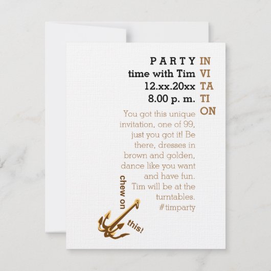 Chew sur cette invitation Hook (Dos)
