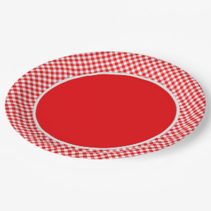 CHEX 5-RED-PAPER BORD-3 PAPIEREN BORDJE