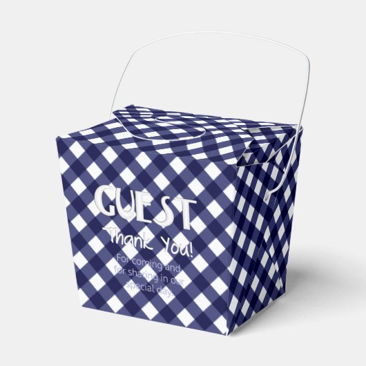 Chex 9-BLUE-PARTIJ FAVOR BOX, uit de verpakking ha Bedankdoosjes (Voorkant Zijde)