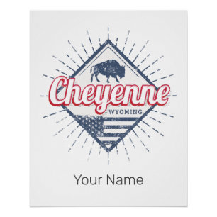 Cheyenne City Wyoming Verenigde Staten  Verenigde  Perfect Poster