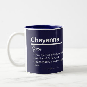 Cheyenne Gepersonaliseerde Meisjesnaam Betekenis K Tweekleurige Koffiemok