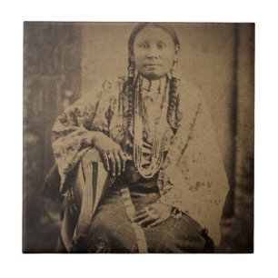 Cheyenne Indian Scout Nettie Beer Tegeltje