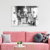 Cheyenne Mannen Omgekeerd met wit Canvas Afdruk (Insitu (Woonkamer))