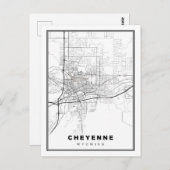 Cheyenne Map Briefkaart (Voorkant / Achterkant)