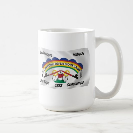 Cheyenne River Sioux Drapeau Mug (Droite)