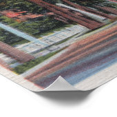 Cheyenne, WY - Uitzicht van staatskapitol en Drive Poster (Hoek)