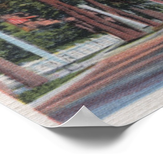 Cheyenne, WY - Uitzicht van staatskapitol en Drive Poster (Hoek)