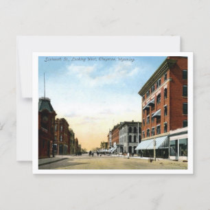 Cheyenne WY Uitzicht Vintage jaren 1910 Briefkaart