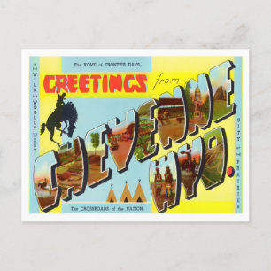 Cheyenne, Wyoming Big Letters Briefkaart