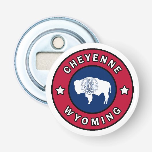 Cheyenne Wyoming Button Flesopener (Voorkant)